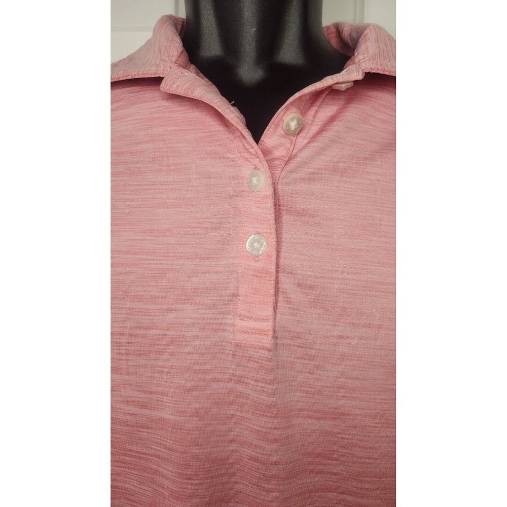 FootJoy Blush Pink Polo with Pearl Buttons